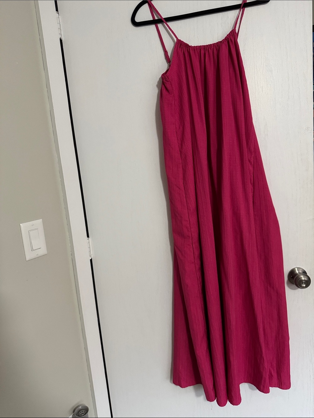 SHEIN Fuchsia Sleeveless Spaghetti-Strap Maxi Dress